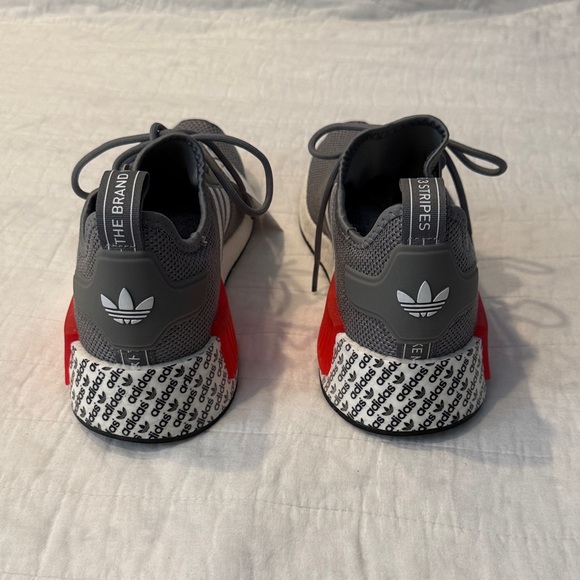 Adidas Gray Sneakers with Red Highlights - Picture 5 of 9
